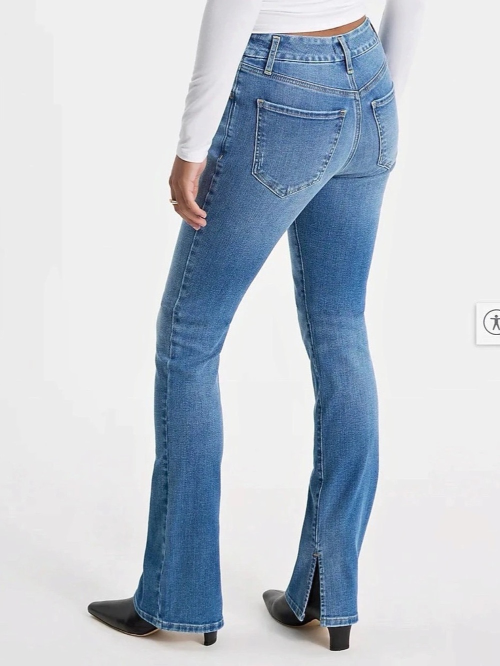 Express Mid Rise Medium Wash Skyscraper Jeans - Picture 2 of 7